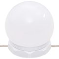 vidaXL Toaletný stolík s LED biely 130x50x132,5 cm