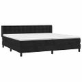 vidaXL Posteľný rám boxspring s matracom čierny 200x200 cm zamat