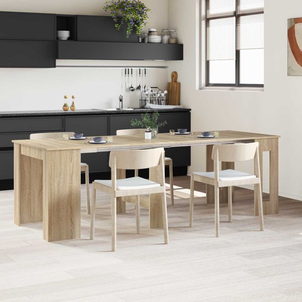 vidaXL Jedálenský stôl 240 x 85 x 75 cm Kompozitné drevo Dub sonoma