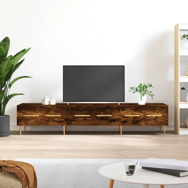 vidaXL TV skrinka, tmavý dub 150x36x30 cm, kompozitné drevo