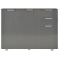 vidaXL Komoda sivá 107x35x80,5 cm vysokolesklá