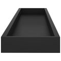 vidaXL Terasové nástenné police 4 ks čierne 80x15x4 cm MDF
