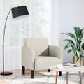 vidaXL Rozkladacia pohovka s podrúčkami, krémová, 54 cm, zamatová