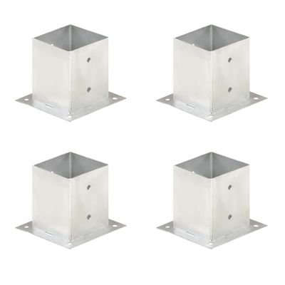 vidaXL Kotvy na stĺpiky 4 ks 121 mm galvanizovaný kov