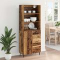 vidaXL Highboard 2 ks Staré drevo 69,5 x 32,5 x 180 cm
