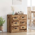 vidaXL Servírovacia skriňa Staré drevo 70 x 35,5 x 67,5 cm
