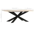 vidaXL Jedálenský stôl 180x90x76 cm bielený mangovníkový masív