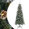 vidaXL Umelý vianočný stromček Zelená 180 cm PVC, plast a oceľ