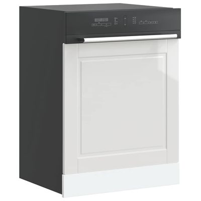 vidaXL Panel umývačky riadu Porto lesklá biela 60x1,5x57 cm kompozitné drevo