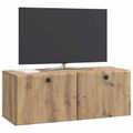 vidaXL Nástenná TV skrinka 78,5 x 31 x 30 cm Dub artisan
