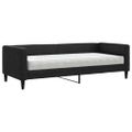 vidaXL Denná posteľ s matracom čierna 80x200 cm látka