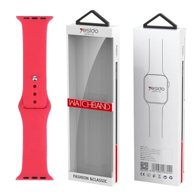 YESIDO WB44 SILIKÓNOVÝ REMIENOK PRE iWATCH L 42/44/45 (97+140) #54 RUŽOVÁ ČERVENÁ