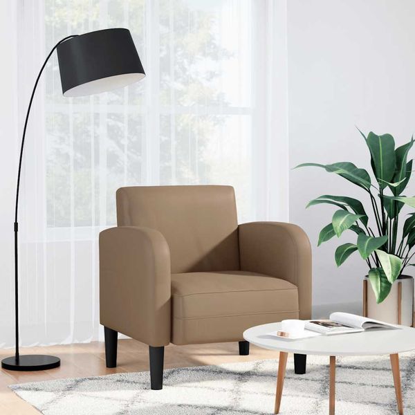 VidaXL Pohovka s opierkami kapučínová 54 cm umelá koža