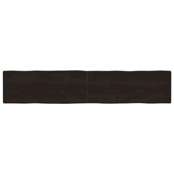 vidaXL Stolová doska tmavohnedá 200x40x(2-6)cm ošetrený masív hrany