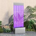 vidaXL Bublinkový stĺp s RGB LED nehrdzavejúca oceľ a akryl 110 cm