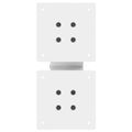 vidaXL Nohy konferenčného stolíka v tvare X, 2 ks, biele, 40 x (30-31) cm, oceľové