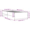 vidaXL Posteľný rám hnedý dub 90x200 cm kompozitné drevo a kov