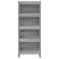 vidaXL Knižnica 60 x 30 x 155 cm Kompozitné drevo Sivý Sonoma