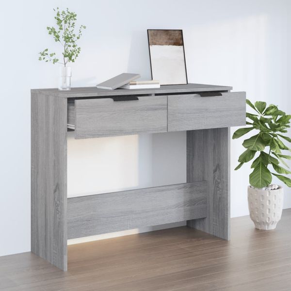 vidaXL Konzolový stolík sivý dub sonoma 90x36x75 cm spracované drevo