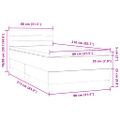 vidaXL Posteľný rám boxspring s matracom Svetlosivá 80x210 cm zamat
