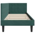 vidaXL Rohový rám postele Tmavozelená 80 cm x 200 cm Zamat