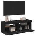 vidaXL TV skrinky s LED svetlami 2 ks čierne 60x35x40 cm