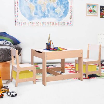 vidaXL Detský stôl s 2 stoličkami MDF