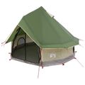 vidaXL Tipi stan 4-miestny Zelená Polyester a oceľ