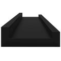 vidaXL Nástenné police 4 ks, čierne 60x9x3 cm