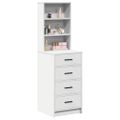 vidaXL Highboard Biela 40 x 41 x 135 cm Kompozitné drevo