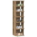 vidaXL Skrinky na topánky 2 ks dub artisan 28x27x102 cm kompoz. drevo
