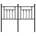 vidaXL Kovové náhradné čelo postele čierne 120 cm