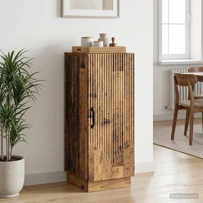 vidaXL Servírovacia skriňa Staré drevo 33 x 34,5 x 87 cm