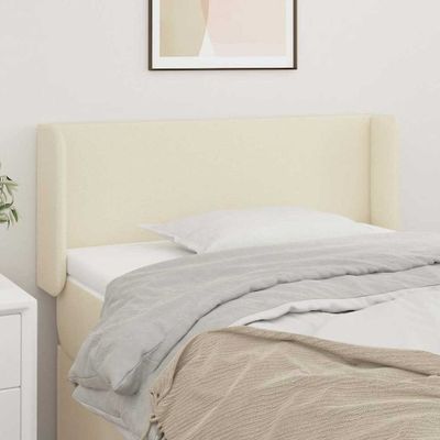 vidaXL Čelo postele so záhybmi krémový 83x16x78/88 cm umelá koža