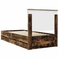 vidaXL Rám postele Dymová dub 90 x 200 cm Inžinierske drevo