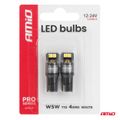 LED žiarovky FULL CANBUS PRO T10 W5W 4x3030 SMD biele 12/24V AMiO-03580