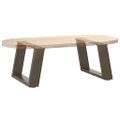 vidaXL Nohy konferenčného stolíka v tvare U, 2 ks, prírodná oceľ, 40 x (30-31) cm, oceľ