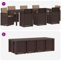 vidaXL Záhradný jedálenský set 9 ks Hnedá a sivohnedá PP