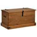 vidaXL Úložná truhlica HALDEN 91x48x47 cm masívna borovica