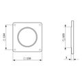 Rámeček montážny VENTS 15 nástenný pre pr. 100mm PVC