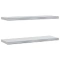vidaXL Nástenné police 2 ks 75x23,5 cm strieborné nehrdzavejúca oceľ