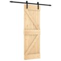 vidaXL Posuvné dvere 70 x 210 cm Masívne borovicové drevo (neupravené)