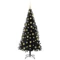 vidaXL Vianočný stromček Čierna 210 cm PVC