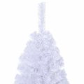 vidaXL Umelý vianočný stromček s hustým ihličím, biely 180 cm, PVC