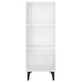 vidaXL Komoda lesklá biela 34,5x32,5x90 cm spracované drevo