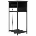 vidaXL Nočný stolík Čierny dub 41 x 28 x 76 cm Kompozitné drevo