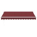 vidaXL Automaticky zaťahovacia markíza burgundská 350x250 cm