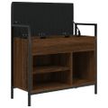 vidaXL Lavička na topánky hnedý dub 65,5x32x57,5 cm kompozitné drevo