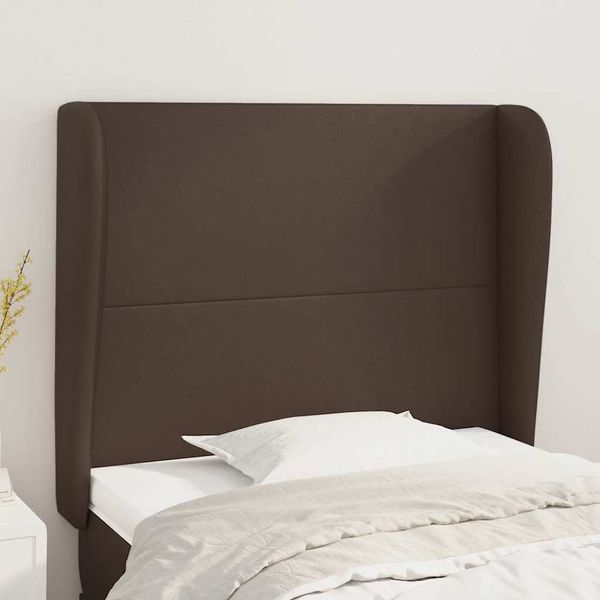 vidaXL Čelo postele so záhybmi hnedé 83x23x118/128 cm umelá koža