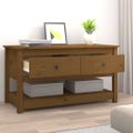 vidaXL Konferenčný stolík medovo-hnedý 102x49x55 cm borovicový masív